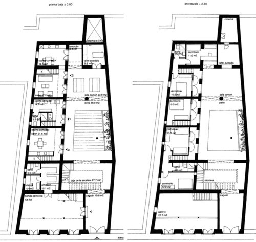 Calle Aguiar: Plan - Grundriss: Erdgeschoss und Galerie